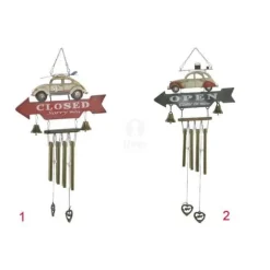 SKRÄPPSKAPARE I METALL MED KLOCKOR 52X28X5 CM VINTAGE KLOCKA