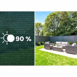 Skuggnät 1,5x25m 140g/m2 + 50 klämmor gröna