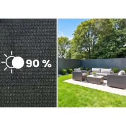 Skuggnät 1,5x50m 140g/m2 + 50 klämmor grå