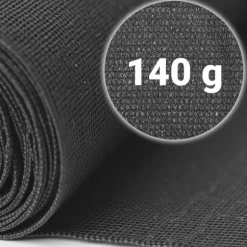 Skuggnät 1,5x25m 140g/m2 + 50 klämmor grå