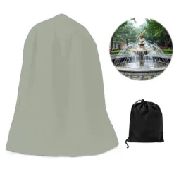 Skyddsöverdrag för trädgårdsfontän, silverbelagd oxfordduk, vattentät, vindtät, fontänskydd