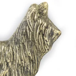 Skye Terrier - dörrskylt med en hund, välkomstplakett i mässing, unik skylt med inskriptionen Welcome by Art-Dog