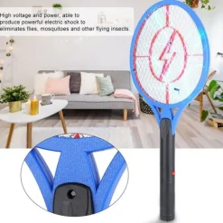 Sladdlös Batteridriven Elektrisk Flugmygg Smälla Bug Zapper Racket Insektdödare (blå)
