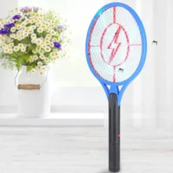 Sladdlös Batteridriven Elektrisk Flugmygg Smälla Bug Zapper Racket Insektdödare (blå)