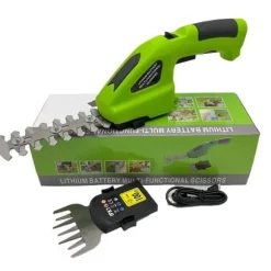 Sladdlös 2-i-1 Häcksax & Grästrimmer – 7,2V Elektrisk Trimmer för Trädgård, Gräsmatta och Buskar