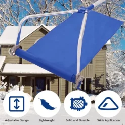 Snö Takkratta, 21 Fot Justerbar Aluminium Snö Takkratta med Hjul och Oxford Glid, 20'x16'