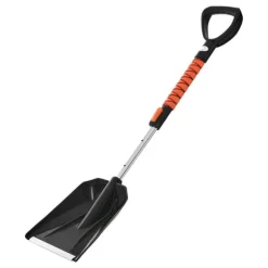 Snöborste & isskrapa - Set 3-i-1 med snöskyffel - Teleskopisk 107 cm - Vridbart 180° borsthuvud - Halkfritt handtag - För bil, SUV, lastbil