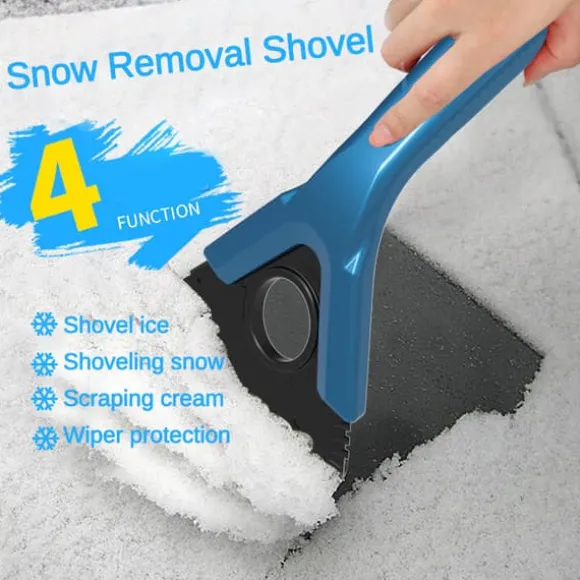 Snöborste Isskrapa Borttagning av snöskrapa med ABS EVA-grepp för bil lastbil SUV Fönster Vindruta Ojusterbar(grå, snöskyffel)