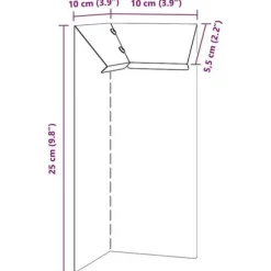 Snigelavvisande grill i Corten-stål - vidaXL - Paket med 4 - 10x10x25 cm - Rost - Utomhus - Hållbar