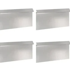 Snigelbarriärer i rostfritt stål - vidaXL - Set om 4 - Silver - 50x3,5x25 cm - Hållbar - Utomhus