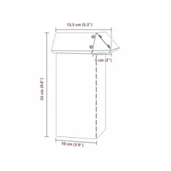 Snigel-skydd i galvaniserat stål - vidaXL - Silverfärgad - 13,5 x 13,5 x 25 cm - Hållbar - Utomhusbruk