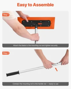 Snöraka för biltak - Snöskrapa med skumblad - 1,2 m Längd - 45 cm Repfritt Skumblad - Halkfritt Handtag - Lätt - Löv- och Skräpborttagning