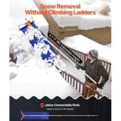 Snöraka för tak, 125-524 cm x 51 cm x 27 cm, Silver, Aluminium