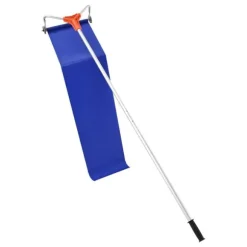 Snöraka för tak - Teleskopisk takskrapa - Räckvidd 1,25–5,24 m - Aluminiumblad 27 cm - Hjul - Glidduk - Lättvikt - För snö, löv & skräp
