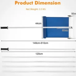 Snöraka för tak, 148x50x28 cm, Silverblå