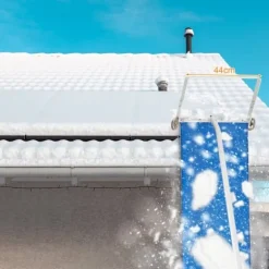 Snöraka för tak, 148x50x28 cm, Silverblå