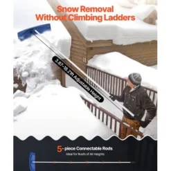 Snöraka för tak, 118-555x60x15,5 cm, Silver, Plastblad