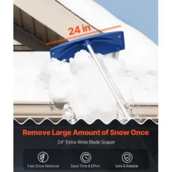 Snöraka för tak, 118-555x60x15,5 cm, Silver, Plastblad