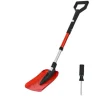 Snöskyffel - Hopfällbar - Blad 22 cm - Justerbar längd 91–102 cm - D-handtag - Lätt aluminiumlegering - Ergonomisk