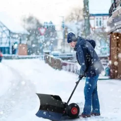 Snöskyffel Hjul Höjdjusterbart snöblad 5-faldig snöplog Trädgårdsterrass Uteplats Snöplog snöplog
