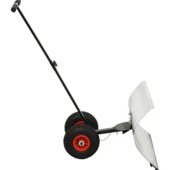 Snöskyffel med hjul - Effektiv snöskottning | Färg: Galvaniserad metall | Storlek: Justerbar 5 vinklar