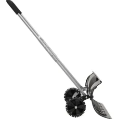 Snöskyffel med utdragbart handtag - Effektiv snöröjning | Färg: Svart | Storlek: 66x33 cm