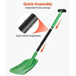 Snöskyffel, 66-81x21,5 cm, Grön, Aluminiumlegering