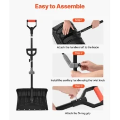 Snöskyffel, 45.5x128 cm, Svart, Lätt snöröjningsverktyg