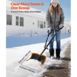 Snöskyffel, 45.5x128 cm, Svart, Lätt snöröjningsverktyg