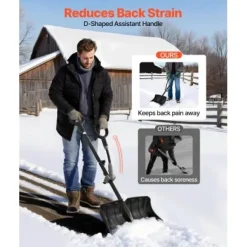 Snöskyffel, 45.5x128 cm, Svart, Lätt snöröjningsverktyg