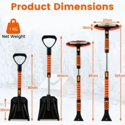 Snöskyffelset, 27x13x87-107 cm, Orange