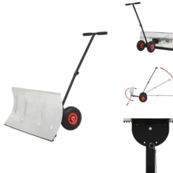 Snöskyfflar - Living Manuell snöplog med hjul 100x44 cm