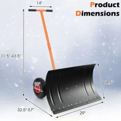 Snösläde, 82.6x73.7x29.2 cm, Orange
