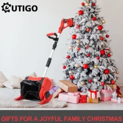 Snöslunga Elektrisk Trådlös, 21V, Batterier 2*4000mAh, Justerbart Handtag, Bredd 16cm