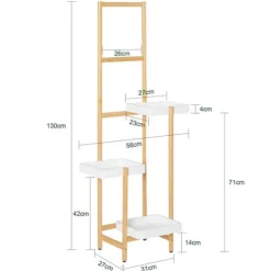 SoBuy Blomställ Växtstativ inomhus hörn trä växt hylla Växthylla STR13-WN