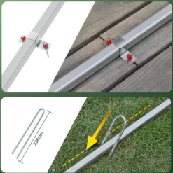 SoBuy Cykeltält | Utetält för cykel & verktyg – Vattentätt förvaringsskjul | Grå 159x219x165cm KLS11-L-DG