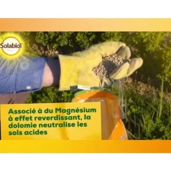 SOLABIOL Kalcium- och magnesiumkarbonat - 10kg - Granulat - Korrigerar jordens surhet - Progressiv och hållbar effekt