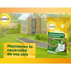 SOLABIOL Kalcium- och magnesiumkarbonat - 10kg - Granulat - Korrigerar jordens surhet - Progressiv och hållbar effekt