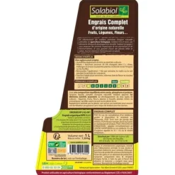 Solabiol SOLICOMP1 komplett flytande gödselmedel 1L - Universalgödsel | Lämplig för ekologiskt jordbruk