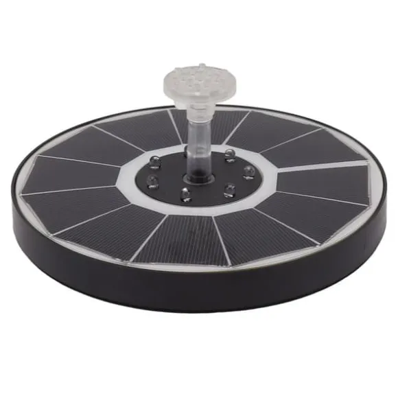 Solar fontänljus med 8 munstycken 3,5W 900mAh Färgstarka kraftfulla solfågelbadfontäner för fågelbadträdgård Genomskinligt munstycke