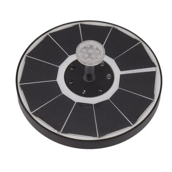 Solar fontänljus med 8 munstycken 3,5W 900mAh Färgstarka kraftfulla solfågelbadfontäner för fågelbadträdgård Genomskinligt munstycke