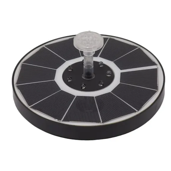 Solar fontänljus med 8 munstycken 3,5W 900mAh Färgstarka kraftfulla solfågelbadfontäner för fågelbadträdgård Genomskinligt munstycke