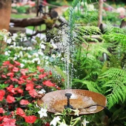 Solar Fountain Water Fountain 2.5W - Vattenfontän solcellsdriven med 6 Munstycken-Sol Fontänpump