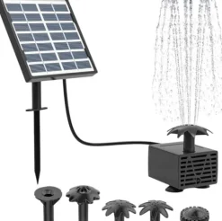 Solar Fountain Water Fountain, Trädgårdsdekoration, Vattenfontän solcellsdriven-Enkel Installation