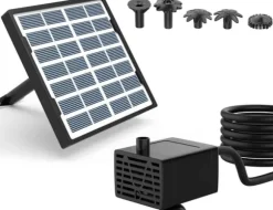 Solar Fountain Water Fountain, Trädgårdsdekoration, Vattenfontän solcellsdriven-Enkel Installation