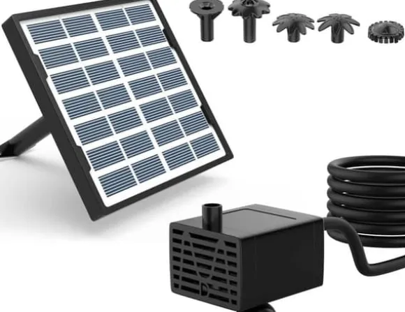 Solar Fountain Water Fountain, Trädgårdsdekoration, Vattenfontän solcellsdriven-Enkel Installation