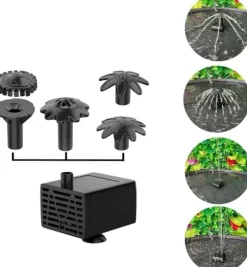 Solar Fountain Water Fountain, Trädgårdsdekoration, Vattenfontän solcellsdriven-Enkel Installation