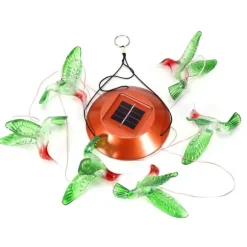 Solar Färgskiftande Vindklocka LED-ljus Fågeltyp Hem Trädgårdsdekoration Färgglad