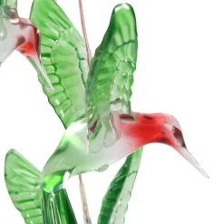 Solar Färgskiftande Vindklocka LED-ljus Fågeltyp Hem Trädgårdsdekoration Färgglad