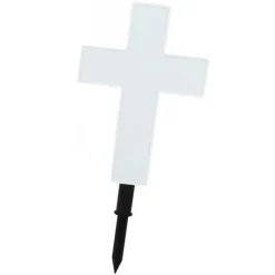 Solar LED Cross Lights for Graveside Memorial - Garden Grave Marker Decor